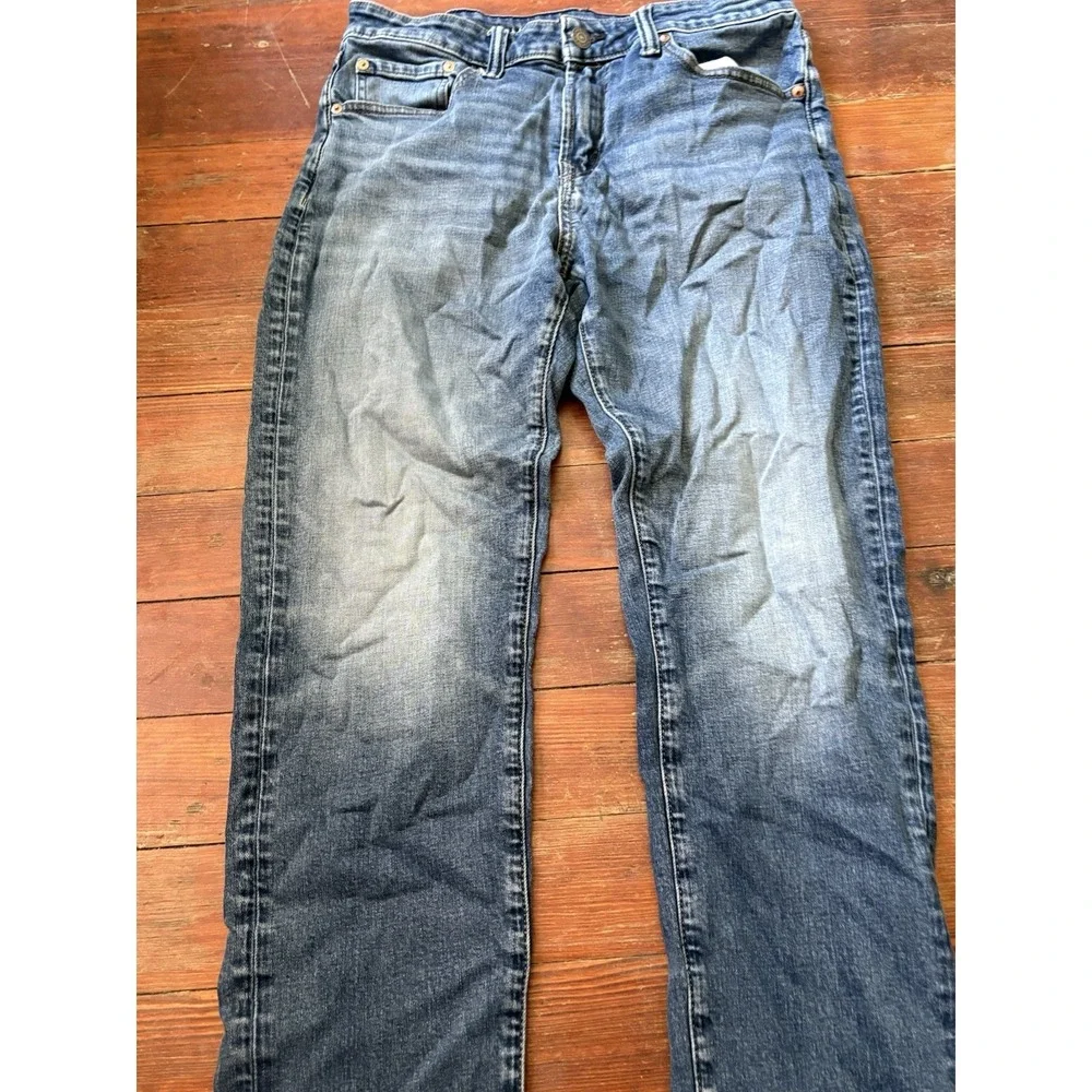 American Eagle AirFlex+ Athletic Fit Jeans Light Wash Blue Denim Mens 32x34